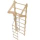 Dětské dřevěné žebřiny s hrazdou, kruhy, provazovým žebříkem