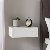 Závěsné noční stolky 2 ks bílé, praktická sada, 46x30x15 cm