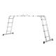 Hliníkový skládací žebřík 3,6 m, 4 dílný, 6 příček, 150 kg