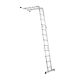 Hliníkový skládací žebřík 3,6 m, 4 dílný, 6 příček, 150 kg