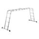 Hliníkový skládací žebřík 3,6 m, 4 dílný, 6 příček, 150 kg