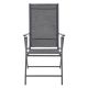 Skládací zahradní židle Calena 2 ks, antracit, polohovací