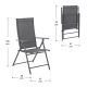 Skládací zahradní židle Calena 2 ks, antracit, polohovací