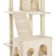 Škrabadlo pro kočky 170 cm s pelíšky, domečky a sloupky