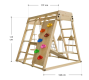 Dětské vnitřní dřevěné hřiště se skluzavkou, skládací  velké