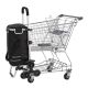 Nákupní vozík 3 v 1 na schody - objem 56 l, černý
