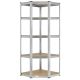 Kovový rohový regál 180x70x40-70 cm, 5 polic, nosnost 875 kg