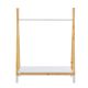 Dětský stojan na oblečení bílý, přírodní dřevo