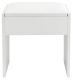 Taburet bílý ke kosmetickému stolku 45 cm s čalouněním
