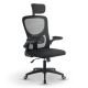 Ergonomická kancelářská židle, černá s opěrkou hlavy
