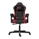 Ergonomická herní židle, černá/červená, polštářky,