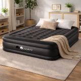 Samonafukovací postel Sapri 197 × 154 cm, černá
