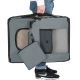 Skládací přepravní box pro psy, šedý, s pelíškem, velikost S