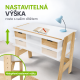 Dětský rostoucí stůl s úložným prostorem, bílý