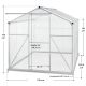 Polykarbonátový skleník 253 × 190 cm (4,75 m²) se základnou