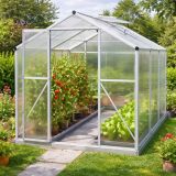 Polykarbonátový skleník 253 × 190 cm (4,75 m²) se základnou