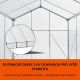 Polykarbonátový skleník 253 × 190 cm (4,75 m²) se základnou