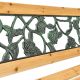 Zahradní lavice 122 cm, motiv růží, dřevo/litina