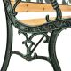 Zahradní lavice 122 cm, motiv růží, dřevo/litina