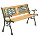 Zahradní lavice 122 cm, dřevo a litina