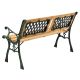 Zahradní lavice 122 cm, dřevo a litina