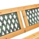 Zahradní lavice 122 cm, dřevo a litina