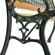 Zahradní lavice 122 cm, dřevo/litina, 2-místná