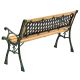 Zahradní lavice 122 cm, dřevo/litina, 2-místná