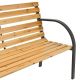 Zahradní lavice 120 cm, dřevo/ocel, 2místná