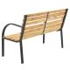 Zahradní lavice 120 cm, dřevo/ocel, 2místná