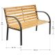 Zahradní lavice 120 cm, dřevo/ocel, 2místná