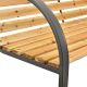 Zahradní lavice 120 cm, dřevo/ocel, 2místná