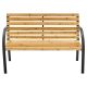 Zahradní lavice 120 cm, dřevo/ocel, 2místná