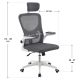 Ergonomická kancelářská židle, šedá/bílá, síťovina