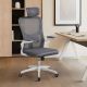 Ergonomická kancelářská židle, šedá/bílá, síťovina