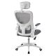 Ergonomická kancelářská židle, šedá/bílá, síťovina