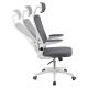 Ergonomická kancelářská židle, šedá/bílá, síťovina