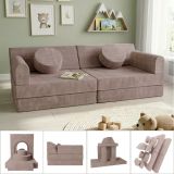 Designová modulární pohovka pro děti 150 cm, pudrová