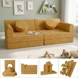 Designová modulární pohovka pro děti 150 cm, hořčicová