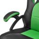 Ergonomická kancelářská židle, černá/zelená, nastavitelná