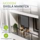 Svislá balkonová markýza 150 × 310 cm bez vrtání, šedá