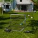 Sada 2 pop-up fotbalových branek 120 × 90 cm, šedá