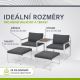 Zahradní lounge sestava se 2 křesly a podnožkami