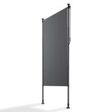 Svislá markýza na balkon 120 x 228-316 cm, UV ochrana, šedá
