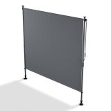 Svislá markýza na balkon 200 x 228-316 cm, UV ochrana, šedá