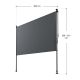 Svislá markýza na balkon 200 x 228-316 cm, UV ochrana, šedá
