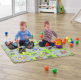 Dětská puzzle podložka s motivem města, 9 dílů, EVA pěna