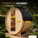 Zahradní sudová sauna pro 2 osoby s kamny 3,6 kW