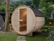 Zahradní sudová sauna pro 4 osoby s kamny 6 kW