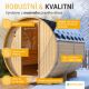 Zahradní sudová sauna pro 6 osob s kamny 8 kW